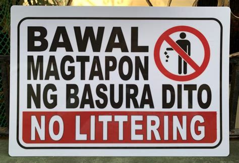 bawal magtapon ng basura logo|No Littering .
